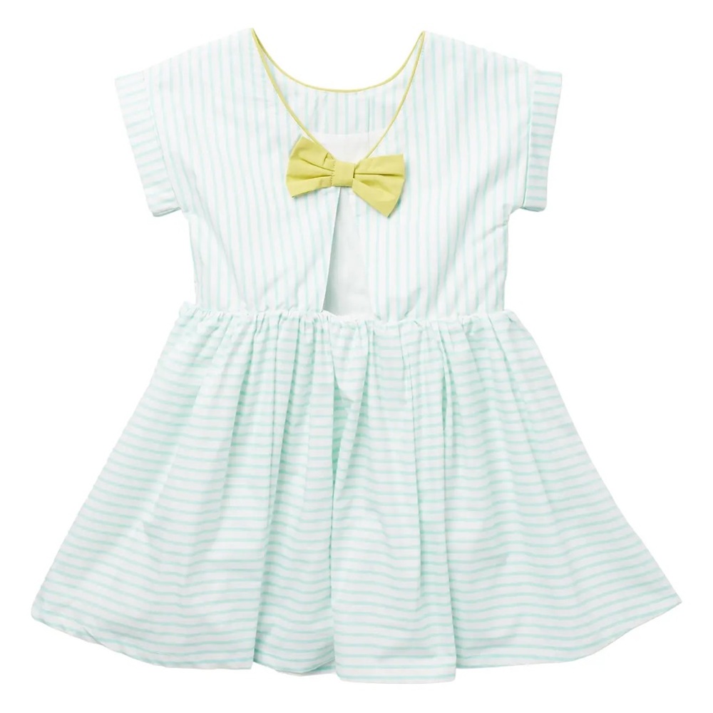 French Connection Striped Poplin Open Back Dress Girls 2T NEW